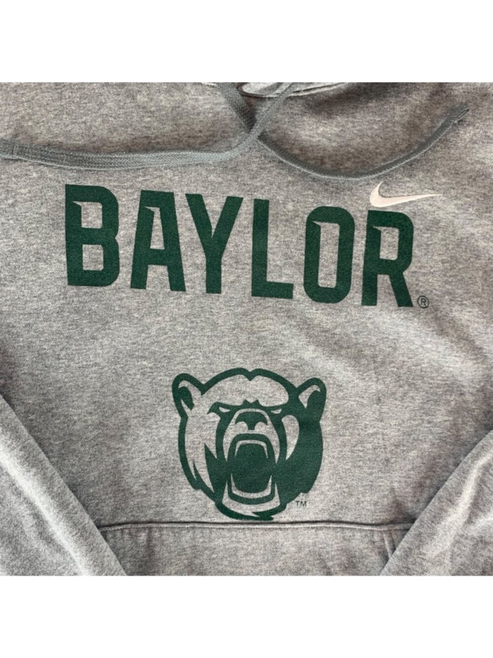 Baylor Bears NCAA Gray Nike Pullover Hoodie Mens Large - Picture 2 of 4